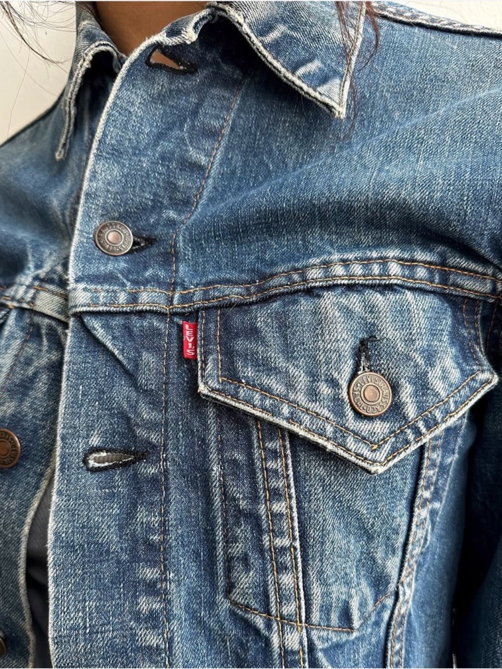 Vintage 1960s Big E Type III Levi’s Denim Trucker Jacket. - Picture 3 of 7